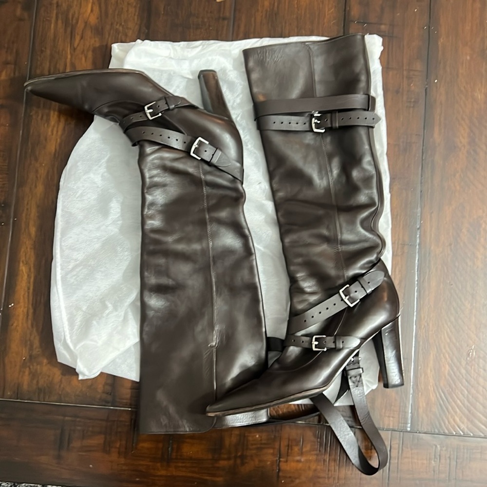 Hermes semelle cuir boots